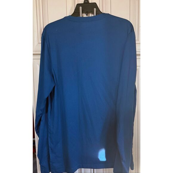 Nike Mens Dri-Fit Iowa Wolves Long Sleeve Basketball Warm Up T-Shirt Blue Large - Picture 2 of 5